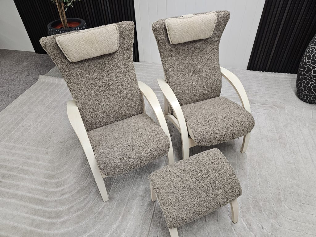 2 stk. Brunstad Delta Adventure lenestoler + krakk