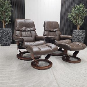 2 stk. Stressless® Ruby lenestoler med krakk - Bilde 1