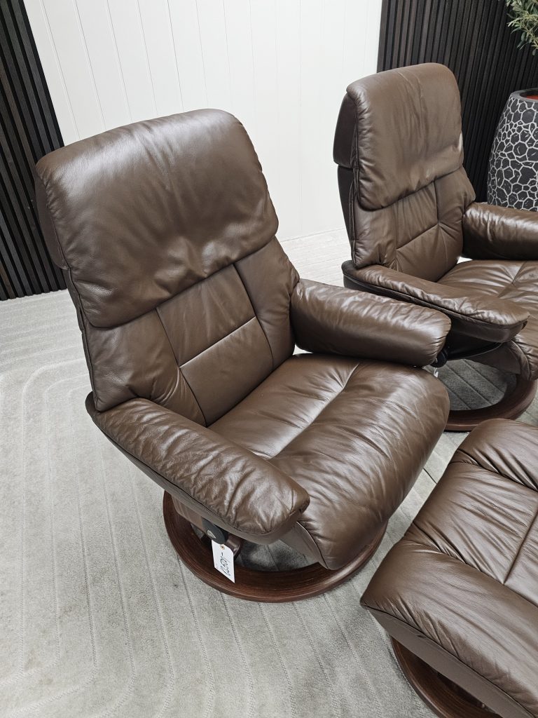 2 stk. Stressless® Ruby lenestoler med krakk