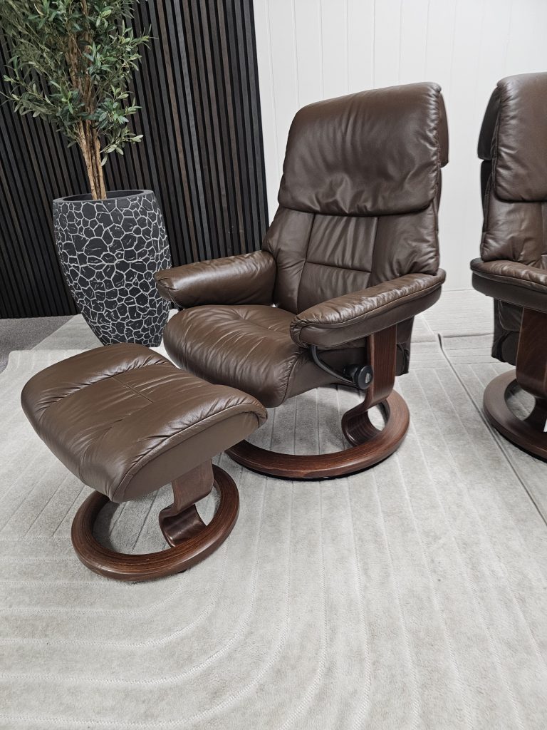 2 stk. Stressless® Ruby lenestoler med krakk