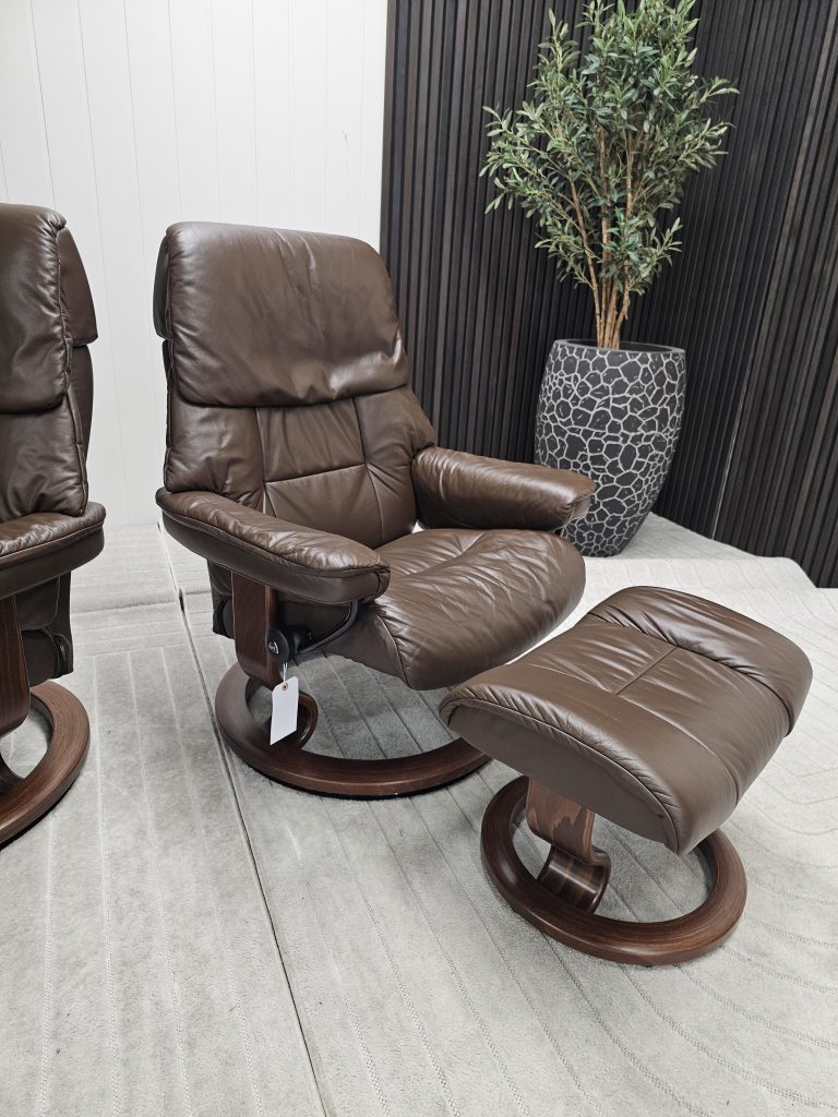 2 stk. Stressless® Ruby lenestoler med krakk