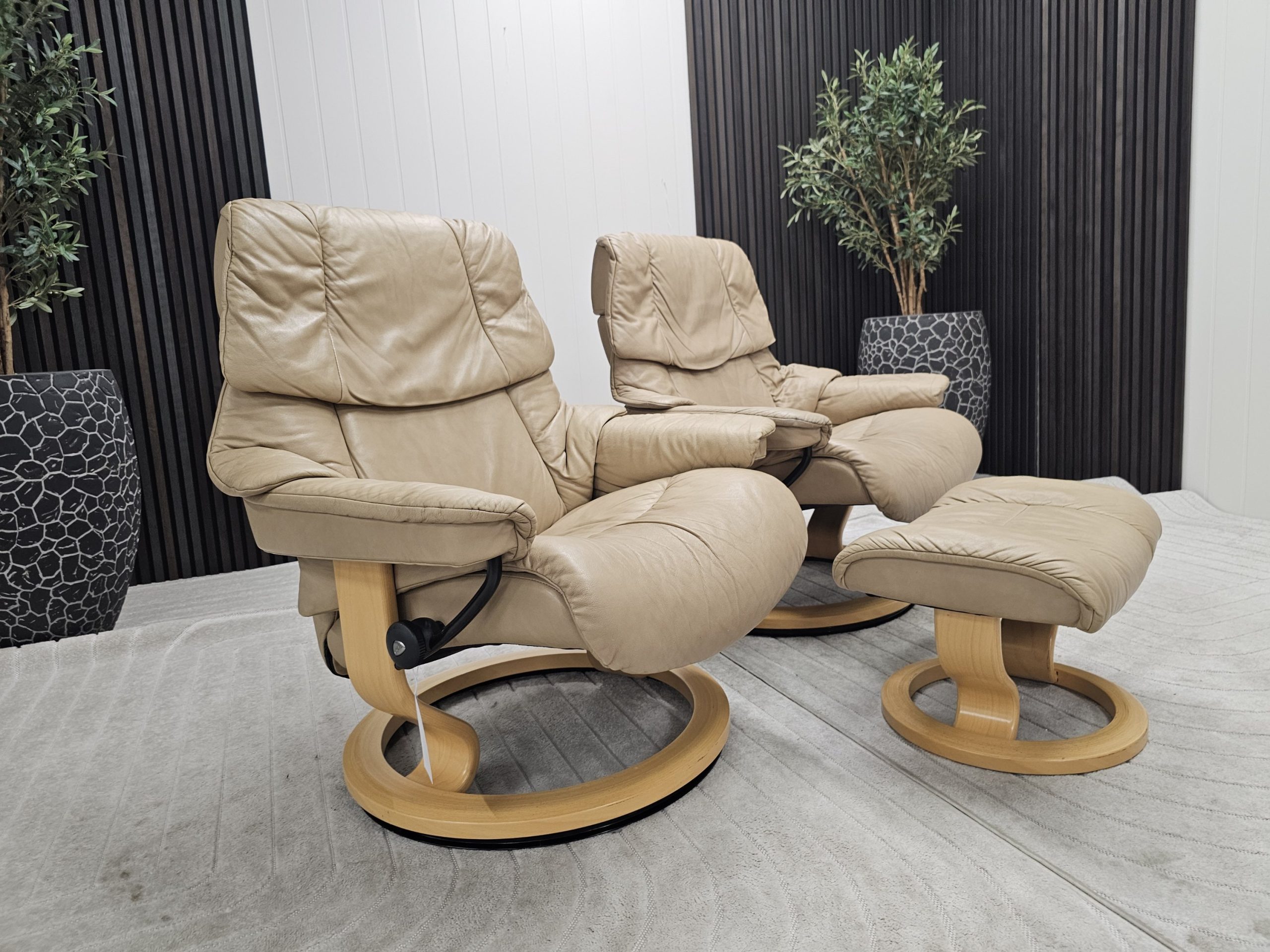 2 stk. Stressless® Reno lenestoler + krakk - Bilde 5