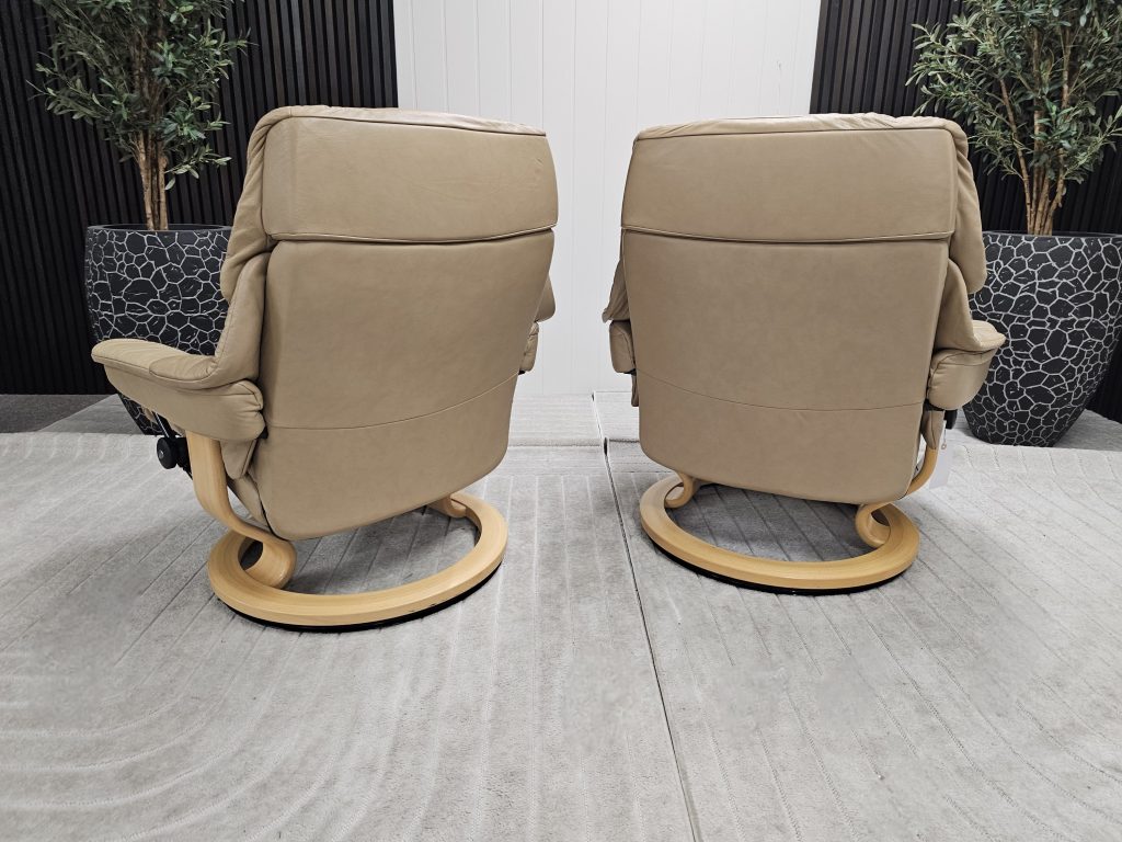 2 stk. Stressless® Reno lenestoler + krakk