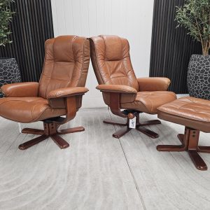 2 stk. IMG Viking lenestoler med krakk- SOLGT - Bilde 8